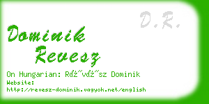 dominik revesz business card